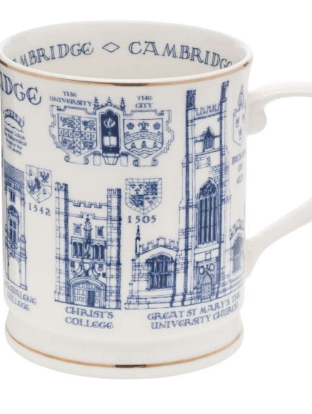 Temple Island Heritage Cambridge Bone China Tankard w/Gold Trim 380ml
